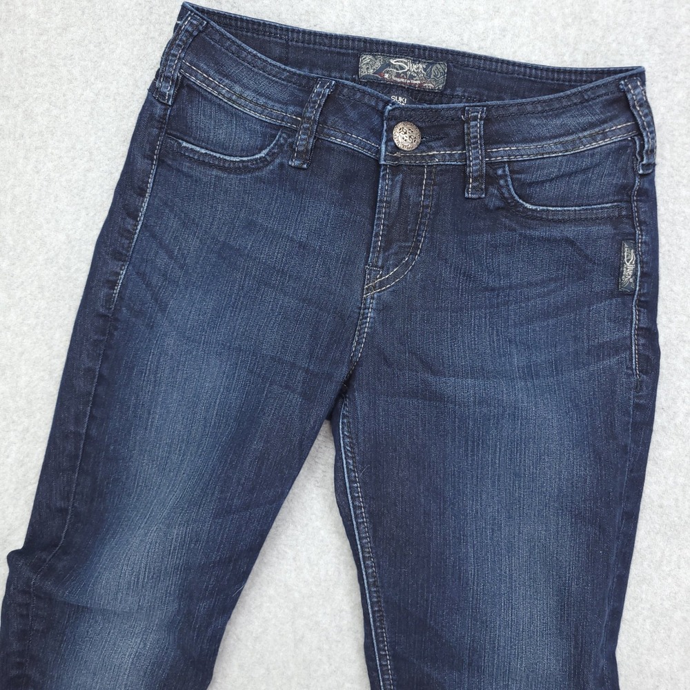 Silver‎ Jeans Co Suki Jeggings Dark Wash Slim Fit Womens Size W26 L29 - Picture 2 of 13